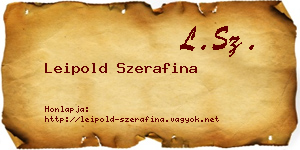 Leipold Szerafina névjegykártya